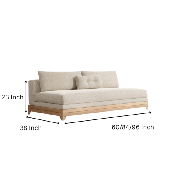 WoodBee Craft "The Haven Lounge" Premium Minimalist Low Profile Daybed Sofa