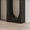 WoodBee Craft "The Eclipse" Black Asymmetrical Console Table