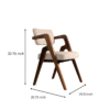 WBC-DC-002 Woodbee Craft Mid Century Modern Dining Chair with Wood Arms