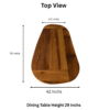 WBC-DT-001 WoodBee Crafts Solid Wood Dining Table with Modern Pedestal Base