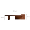 WBC-SR-003 WoodBee Craft Modern Wood Coffee Table with Geometric Base