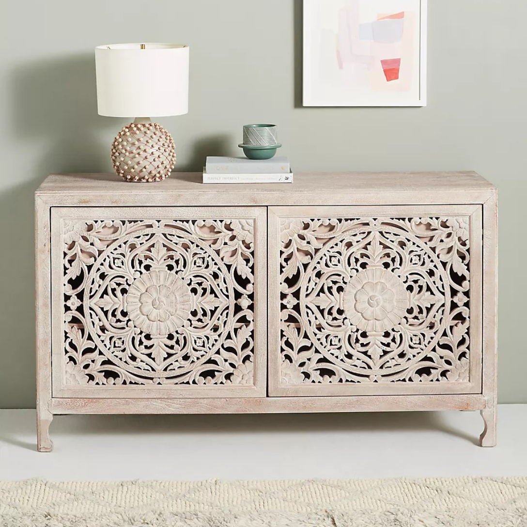 WoodBee Hand Carved Buffet 2 Door Sideboard