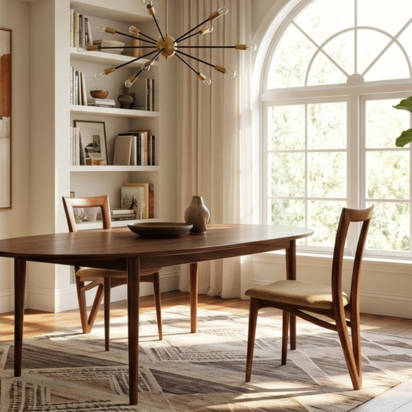 10 Woodbee Craft Mid Century Modern Solid Wood Dining Chair
