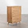 WoodBee Craft "The Linea Horizon" Premium Louvered Wood Chest of Drawers
