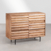 WoodBee Craft "The Terra Groove" Premium Rustic Mango Wood Dresser