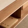 WoodBee Craft "The Arc Low-Line" Premium Minimalist Wooden Media Console