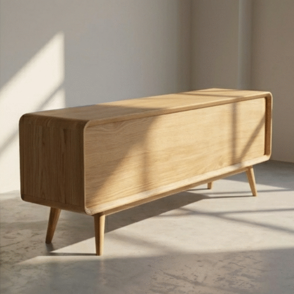 WoodBee Craft "The Bloom Leaf" Premium Scandinavian Style TV Unit