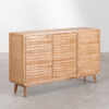 WoodBee Craft "The Horizon Slate" Premium Slatted Wood Sideboard Buffet