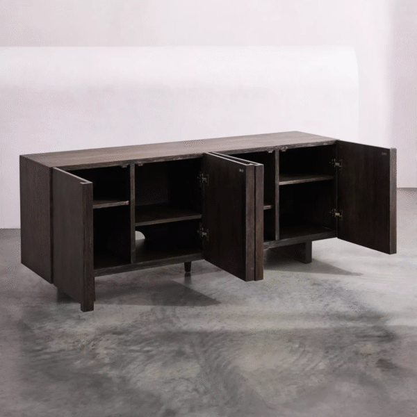 WoodBee Craft "The Eclipse" Premium Modern Dark Wood Sideboard