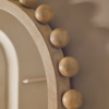 WoodBee Craft Perla Capsule Beaded Full Length Wall Mirror