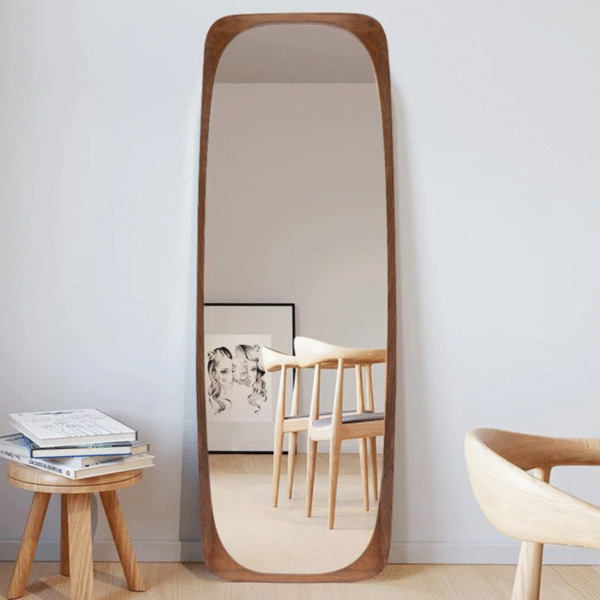 WoodBee Craft "The Horizon Arch" Premium Solid Wood Full Length Mirror