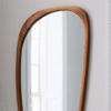 WoodBee Craft "The Aura Pebble" Solid Mango Wood Wall Mirror with Asymmetrical Mirror
