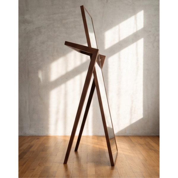 WoodBee Craft "The Vertex Zenith" Solid Wood Full Length Standing Mirror