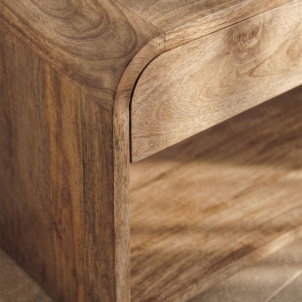 WoodBee Craft "The Cascade" Premium Low Profile Wooden TV Stand