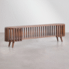 WoodBee Craft "The Horizon Capsule" Premium Slatted Media Console Table