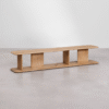 WoodBee Craft "The Arc Low-Line" Premium Minimalist Wooden Media Console