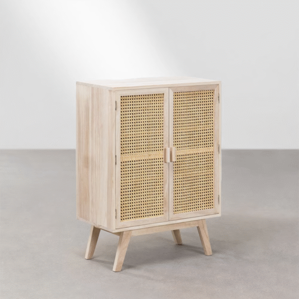 WoodBee Craft "The Prairie" Premium Woven Cane Sideboard Cabinet
