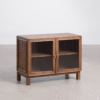 WoodBee Craft "The Vista" Premium Fluted Glass Buffet Cabinet