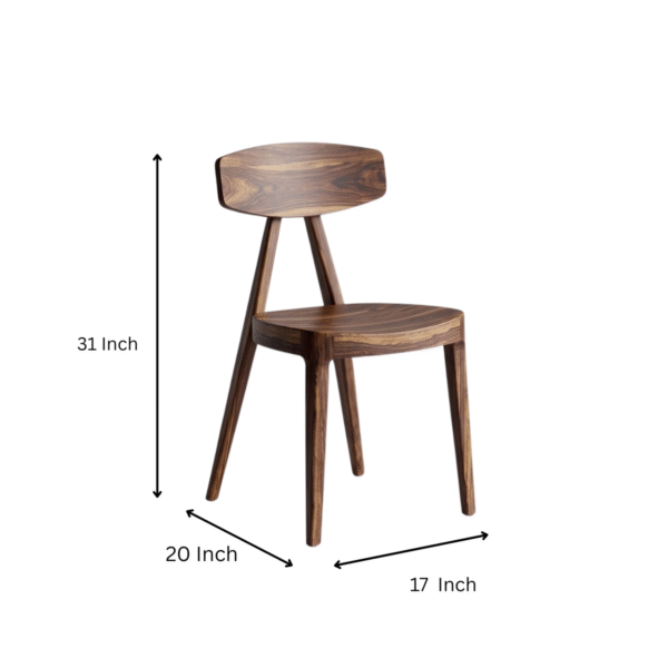 4 Woodbee Craft Solid Sheesham Wood Dining Chair | Modern Accent