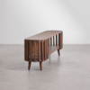 WoodBee Craft "The Horizon Capsule" Premium Slatted Media Console Table