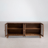 WoodBee Craft "The Lumina" Premium Reeded Glass Sideboard