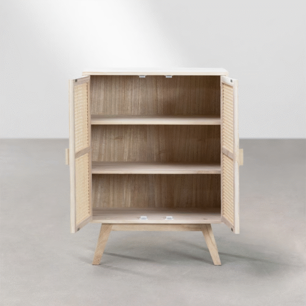 WoodBee Craft "The Prairie" Premium Woven Cane Sideboard Cabinet