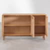 WoodBee Craft "The Horizon Slate" Premium Slatted Wood Sideboard Buffet