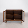 WoodBee Craft "The Vista" Premium Fluted Glass Buffet Cabinet