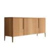 WoodBee Craft "The Harvest Stream" Premium Minimalist Wooden Sideboard Buffet