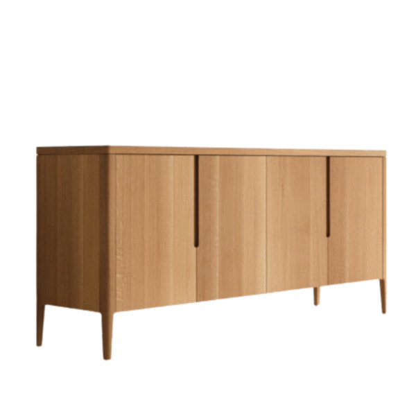 WoodBee Craft "The Harvest Stream" Premium Minimalist Wooden Sideboard Buffet
