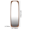 WoodBee Craft "The Horizon Arch" Premium Solid Wood Full Length Mirror