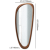 WoodBee Craft "The Aura Pebble" Solid Mango Wood Wall Mirror with Asymmetrical Mirror