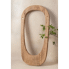 WoodBee Craft Oval Accent Solid Mango Wood Wall Mirror