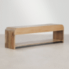 WoodBee Craft "The Cascade" Premium Low Profile Wooden TV Stand