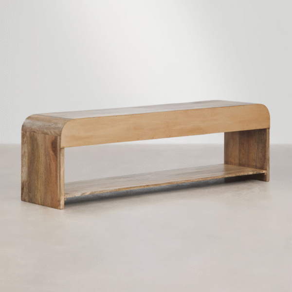 WoodBee Craft "The Cascade" Premium Low Profile Wooden TV Stand