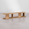WoodBee Craft "The Arc Low-Line" Premium Minimalist Wooden Media Console
