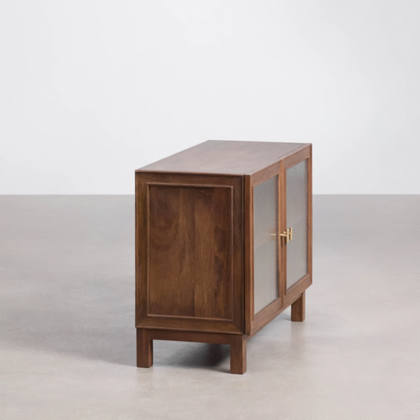 WoodBee Craft "The Vista" Premium Fluted Glass Buffet Cabinet