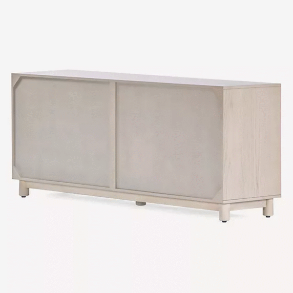 WoodBee Craft "The Meridian Arch" Premium Arched Cane Sideboard