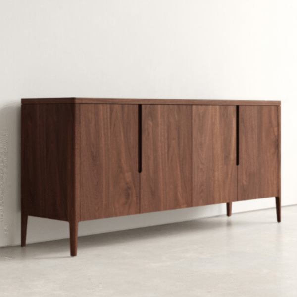 WoodBee Craft "The Harvest Stream" Premium Minimalist Wooden Sideboard Buffet