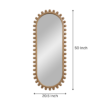 WoodBee Craft Perla Capsule Beaded Full Length Wall Mirror
