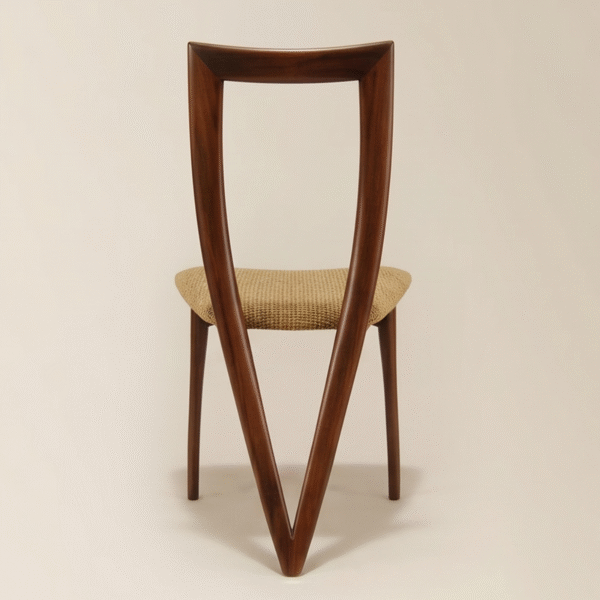 6 Woodbee Craft Mid Century Modern Solid Wood Dining Chair