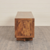 WoodBee Craft Solid Wood TV Cabinet with Cane Doors | Handcrafted