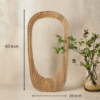 WoodBee Craft Oval Accent Solid Mango Wood Wall Mirror
