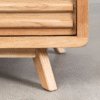 WoodBee Craft "The Meridian" Premium Slatted Wood TV Console