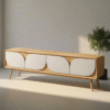 WoodBee Craft "The Bloom Leaf" Premium Scandinavian Style TV Unit