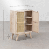 WoodBee Craft "The Prairie" Premium Woven Cane Sideboard Cabinet