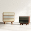 WoodBee Craft "The Pastel Horizon" Premium Color Block Wood Chest of Drawers