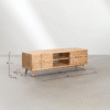 WoodBee Craft "The Meridian" Premium Slatted Wood TV Console
