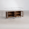 WoodBee Craft "The Lumina" Premium Reeded Glass Sideboard