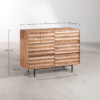 WoodBee Craft "The Terra Groove" Premium Rustic Mango Wood Dresser